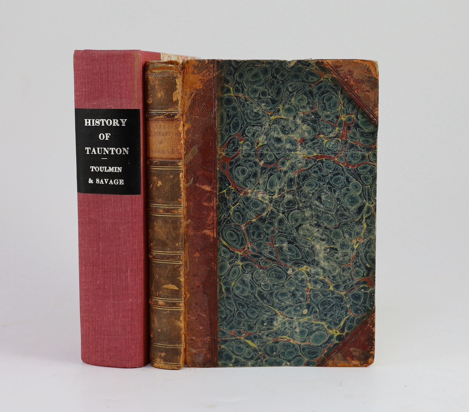 TAUNTON: Toulmin, Joshua - The History of Taunton ... new edition, greatly enlarged ... by James Savage. folded plan and 3 plates: rebound cloth-backed marbled boards. Taunton: printed for John Poole ... and James Savage